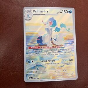 Pokémon TCG Primarina 088/084 Full Art Holo 150 HP Water Pitch Black Card